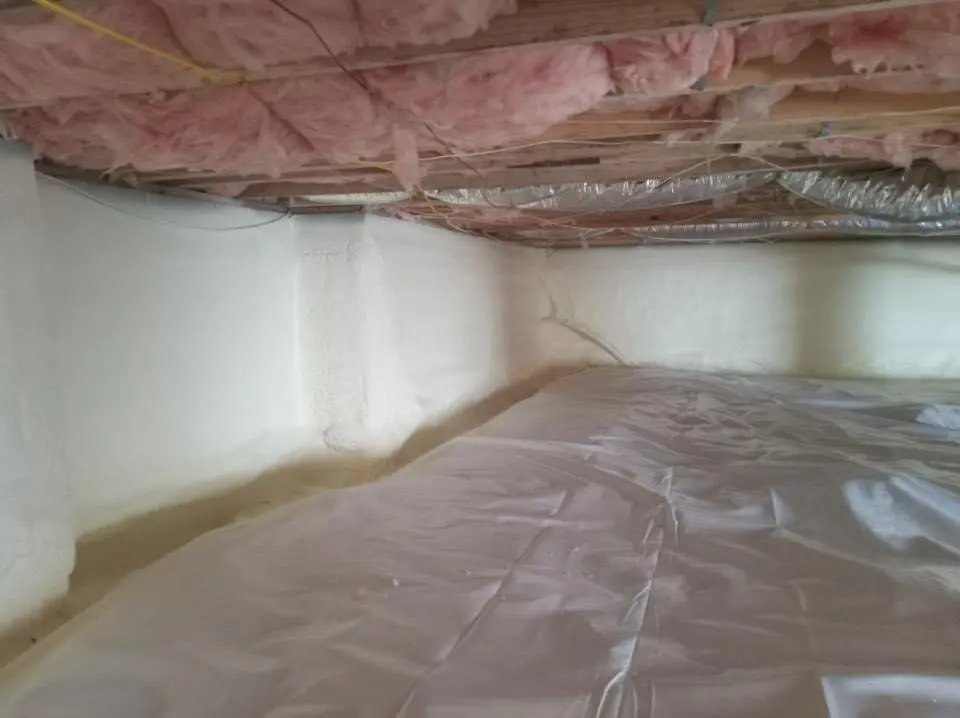 Crawl space encapsulation with closed-cell spray foam for Attic Insulation in Cherryland