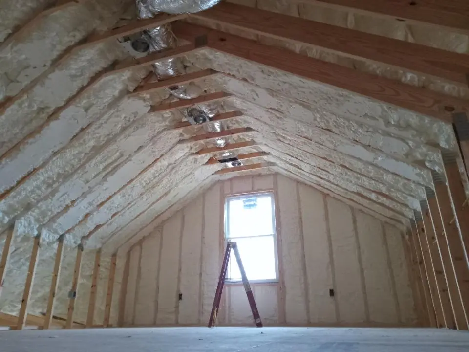 Spray foam roofing application for Crawl Space Insulation project in Cherryland